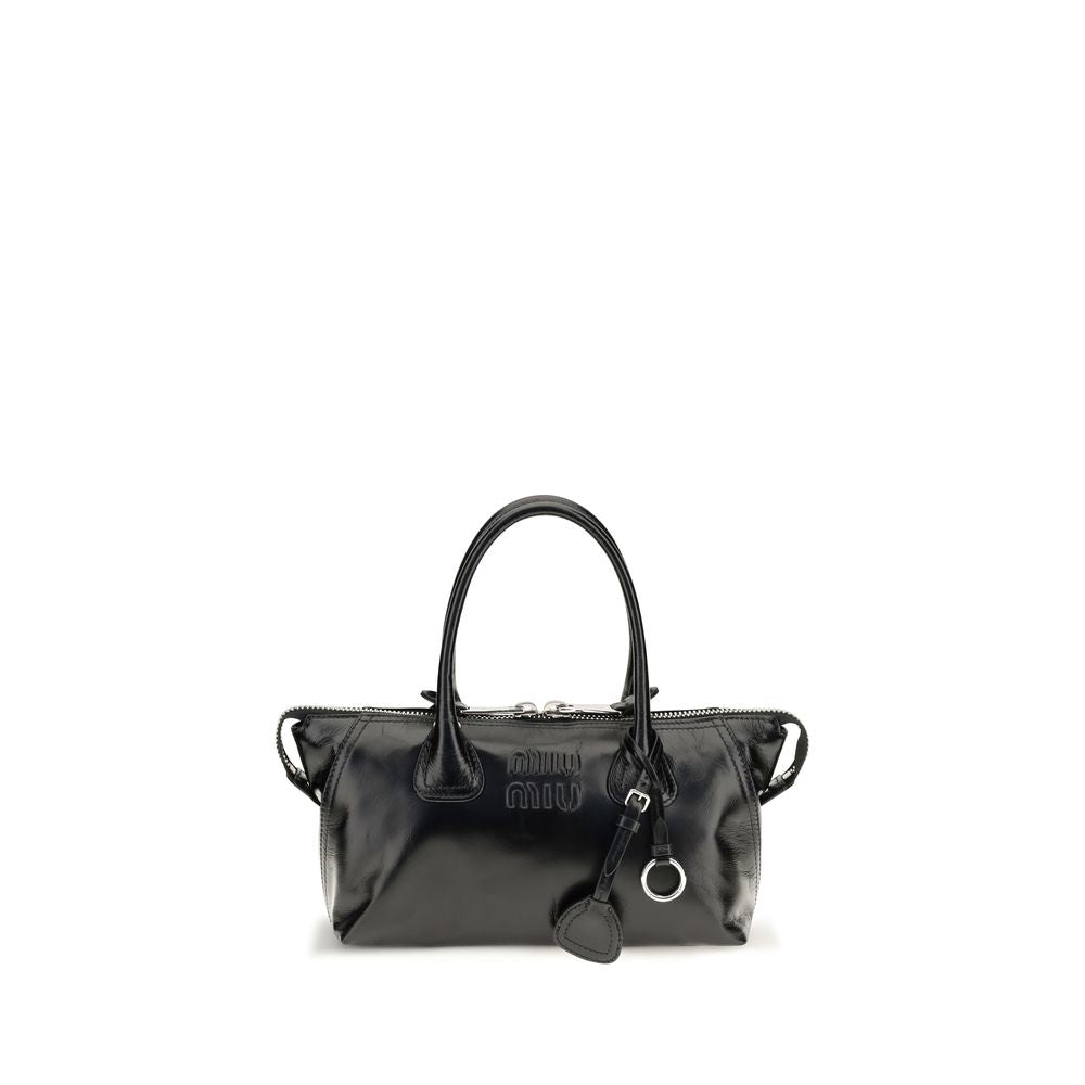 Miu Miu Black Calf Leather Bos Taurus Handbag Miu Miu