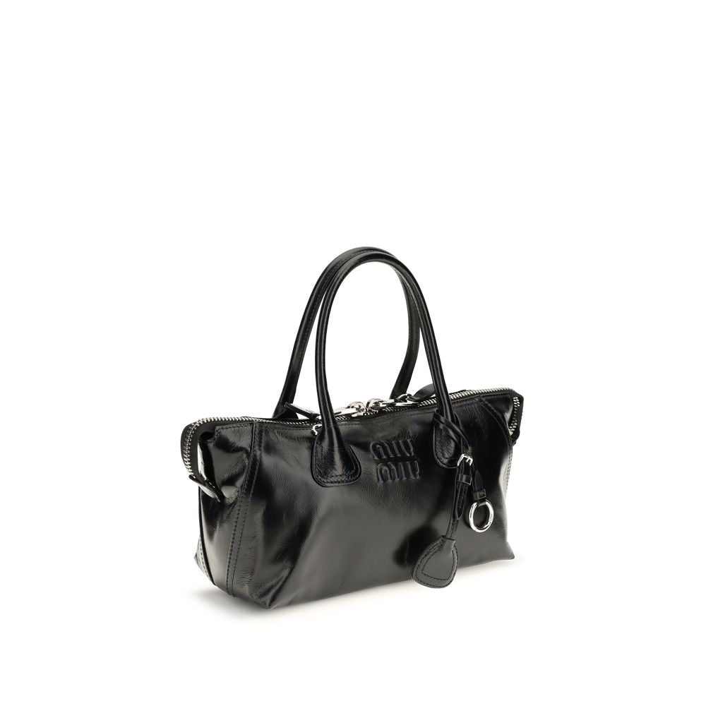 Miu Miu Black Calf Leather Bos Taurus Handbag Miu Miu