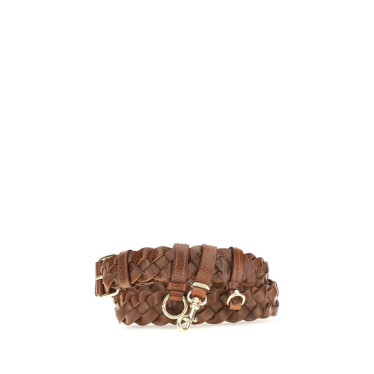 Miu Miu Brown Calf Leather Bos Taurus Regular Belt Miu Miu