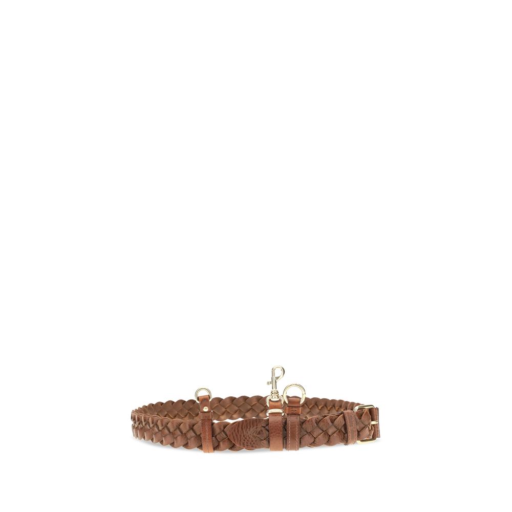 Miu Miu Brown Calf Leather Bos Taurus Regular Belt Miu Miu