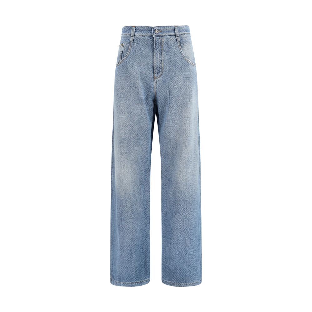 Ermanno Scervino Blue Cotton Relaxed Fit Jeans Ermanno Scervino