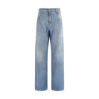 Ermanno Scervino Blue Cotton Relaxed Fit Jeans Ermanno Scervino