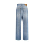 Ermanno Scervino Blue Cotton Relaxed Fit Jeans Ermanno Scervino