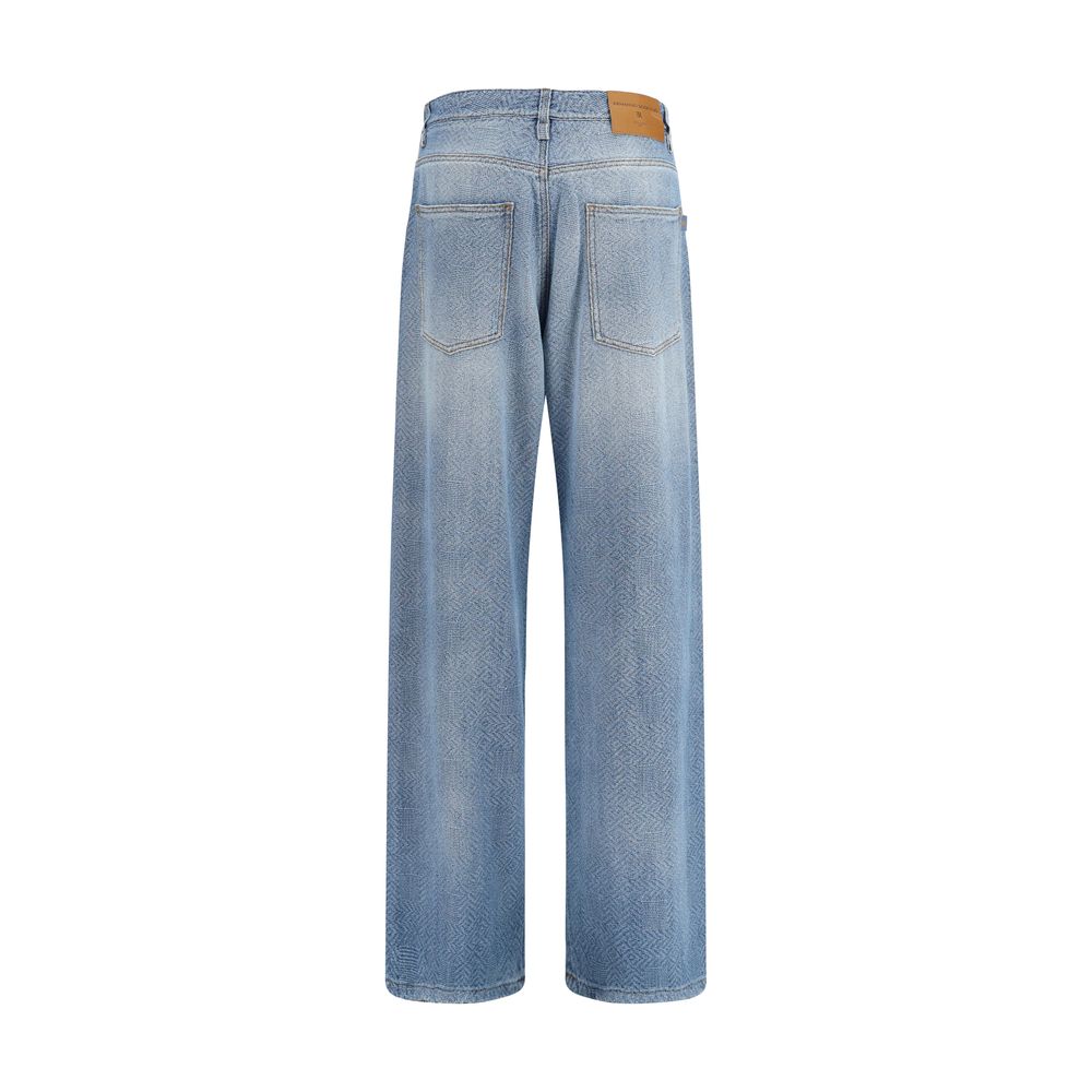 Ermanno Scervino Blue Cotton Relaxed Fit Jeans Ermanno Scervino