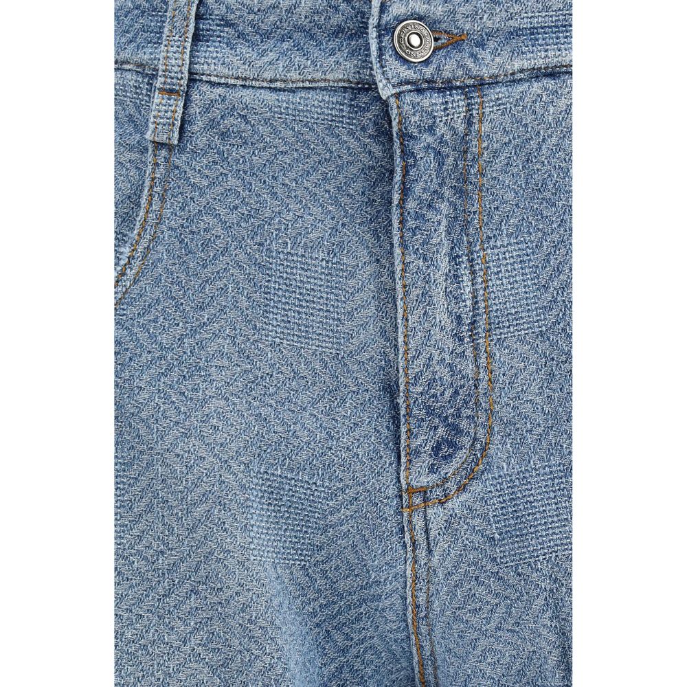 Ermanno Scervino Blue Cotton Relaxed Fit Jeans Ermanno Scervino