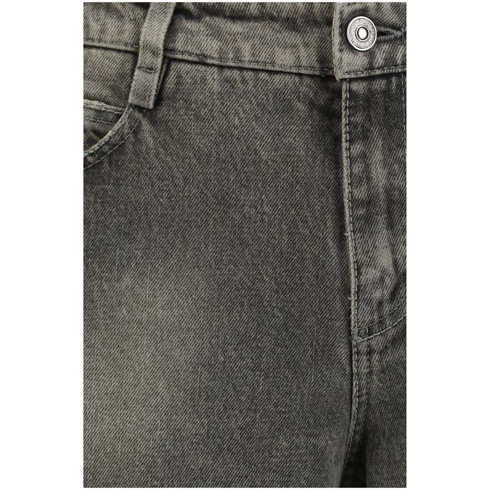 Ermanno Scervino Gray Cotton Relaxed Fit Jeans Ermanno Scervino
