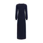 Malo Blue Cashmere Casual Dress