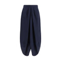 Giorgio Armani Blue Silk Long Skirt Giorgio Armani