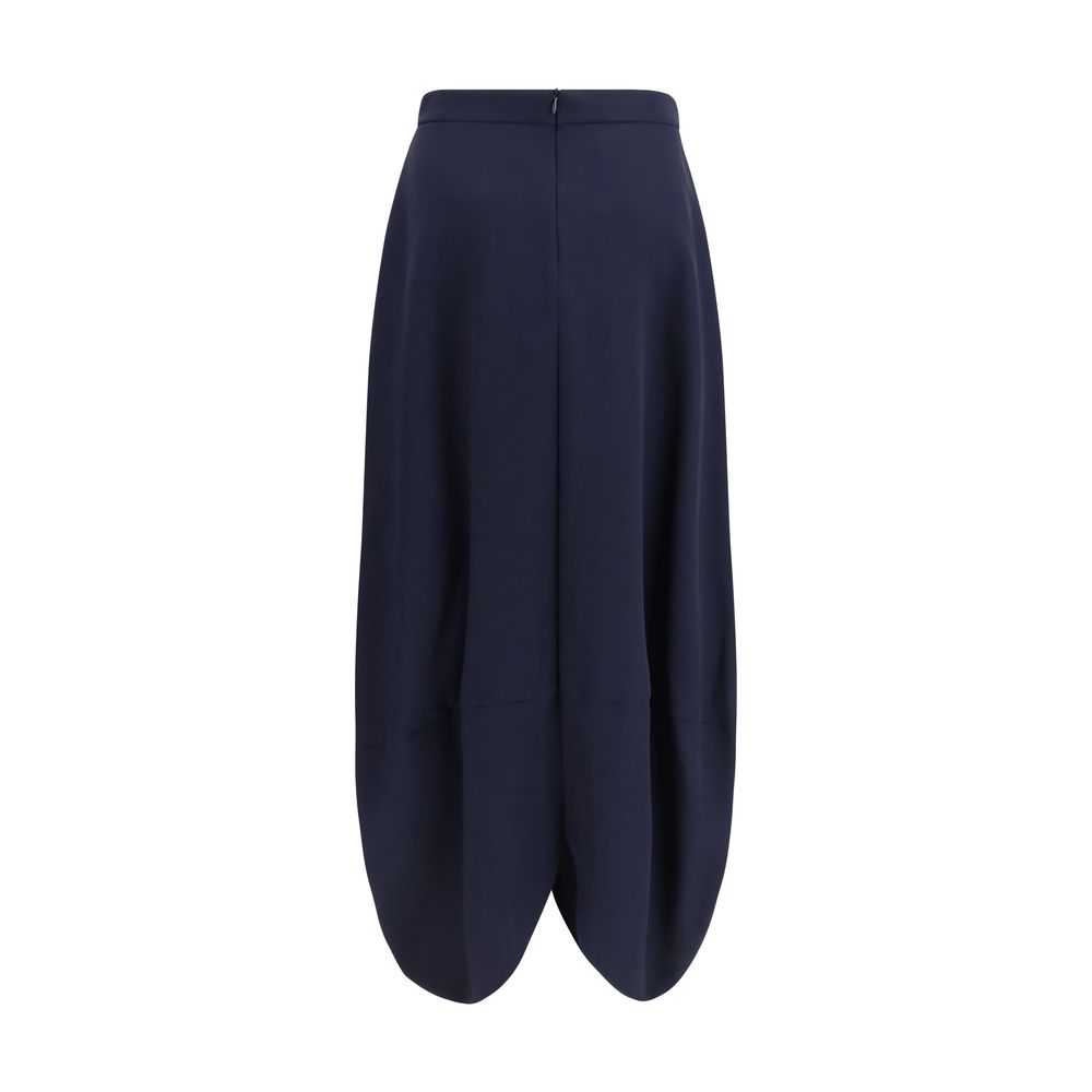 Giorgio Armani Blue Silk Long Skirt Giorgio Armani