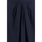 Giorgio Armani Blue Silk Long Skirt Giorgio Armani