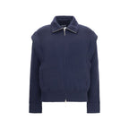 Giorgio Armani Blue Wool Oves Aries Bomber Giorgio Armani