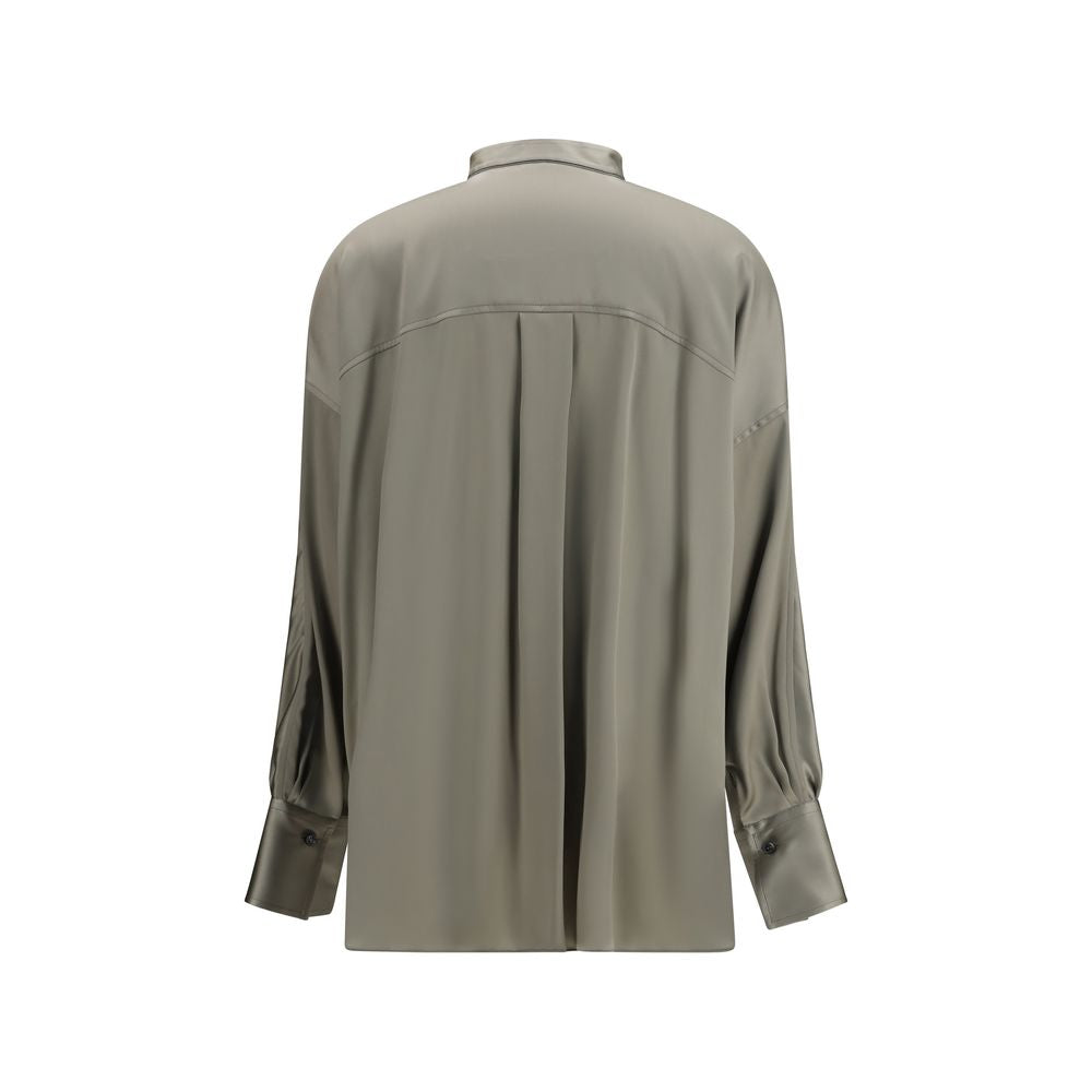 Brunello Cucinelli Bicolor Silk Shirt Brunello Cucinelli