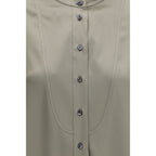 Brunello Cucinelli Bicolor Silk Shirt Brunello Cucinelli