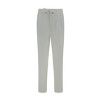 Brunello Cucinelli White Linen Casual Pants Brunello Cucinelli