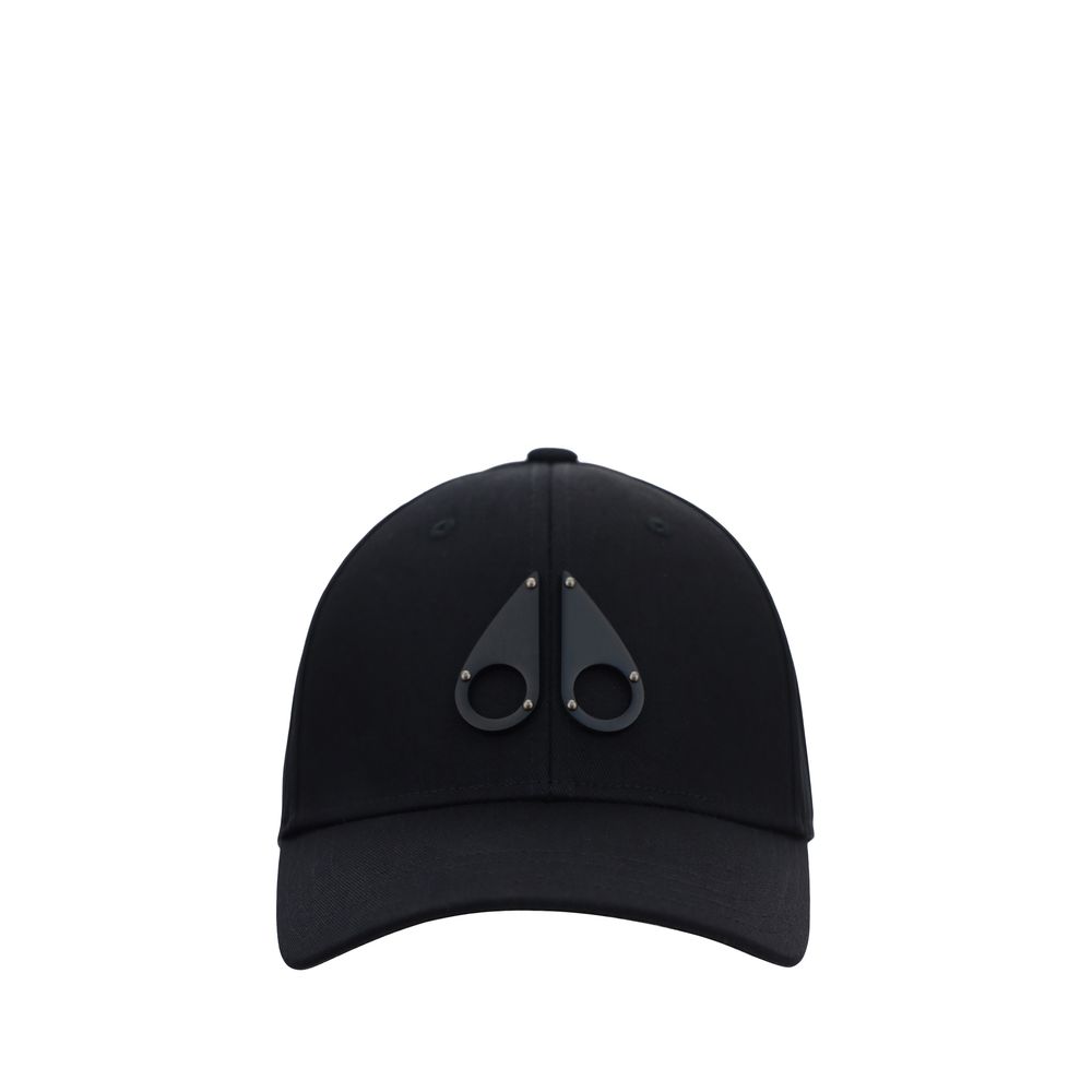 Moose Knuckles Black Cotton Cap Baseball Hat Moose Knuckles