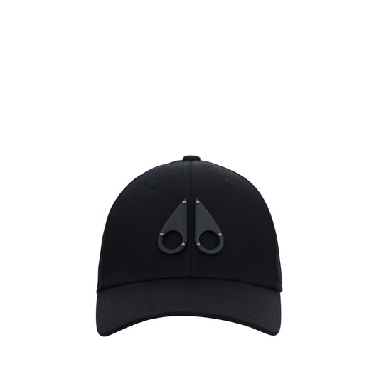 Moose Knuckles Black Cotton Cap Baseball Hat Moose Knuckles