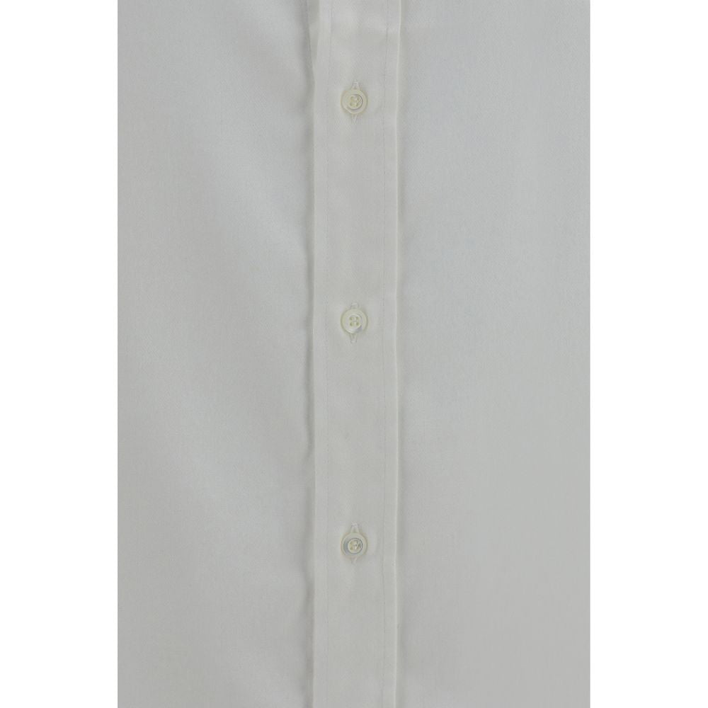 Brunello Cucinelli White Cotton Dress Shirt Brunello Cucinelli