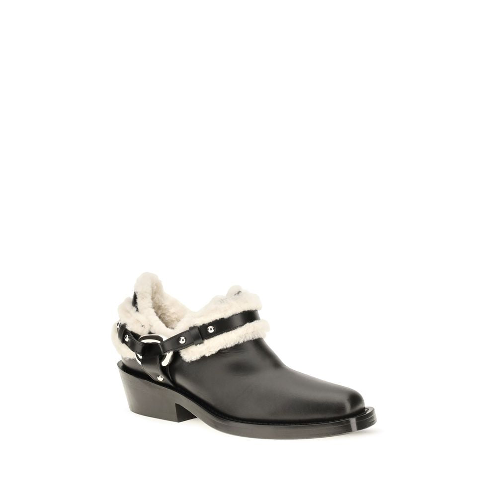 Rabanne Black Calf Leather Bos Taurus Ankle Boots Rabanne