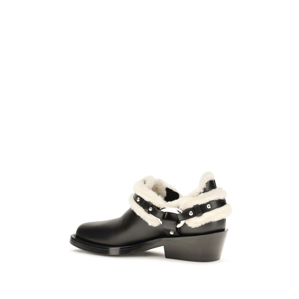 Rabanne Black Calf Leather Bos Taurus Ankle Boots Rabanne