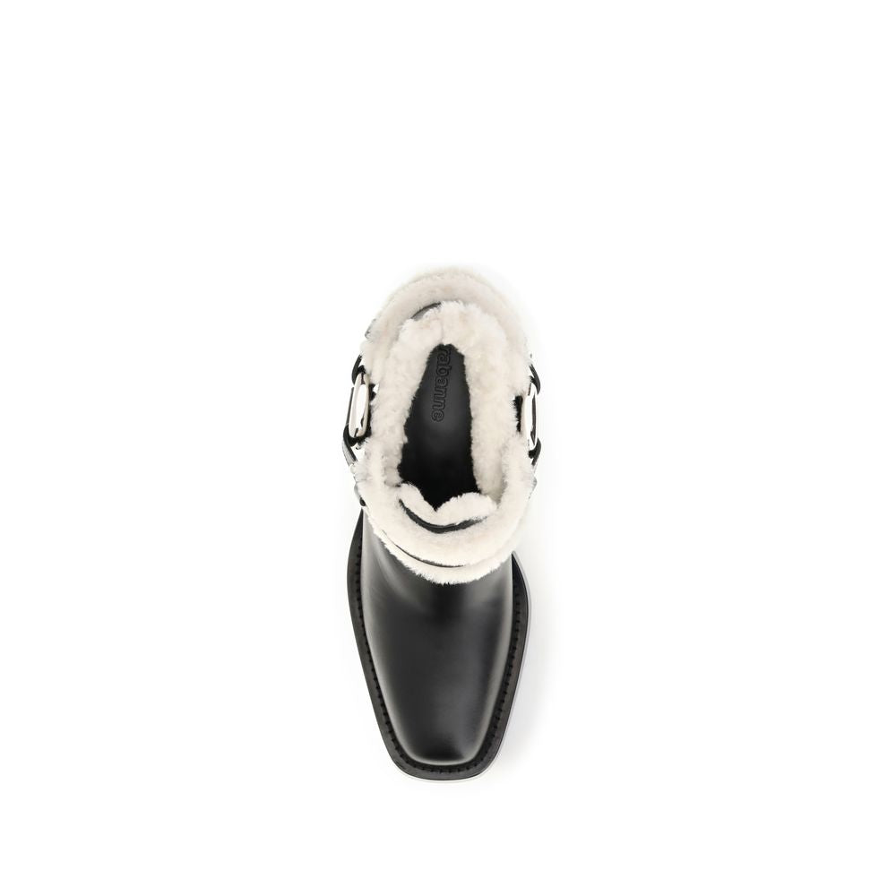 Rabanne Black Calf Leather Bos Taurus Ankle Boots Rabanne
