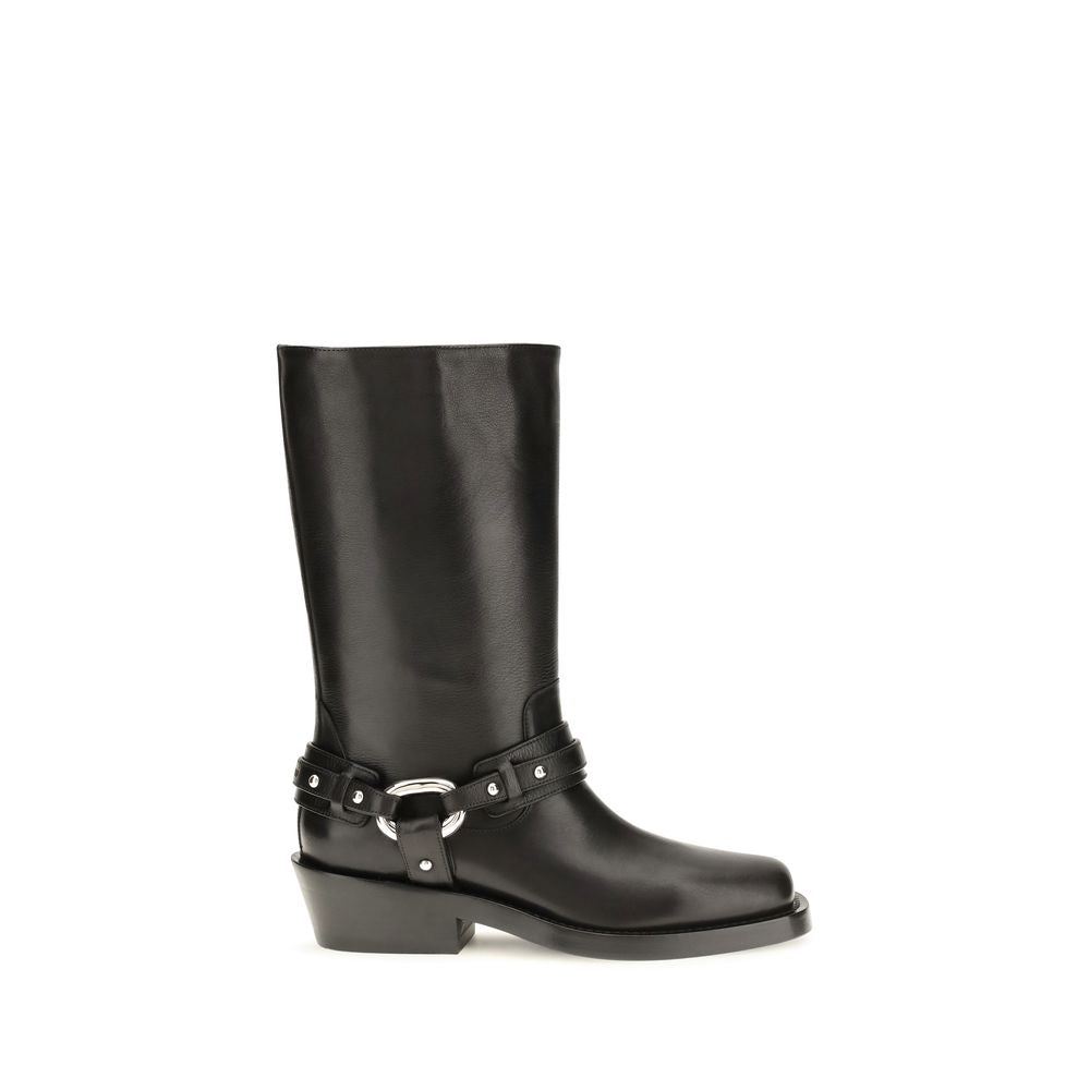 Rabanne Black Calf Leather Bos Taurus Boots Rabanne