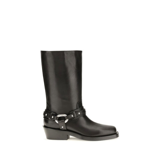 Rabanne Black Calf Leather Bos Taurus Boots Rabanne