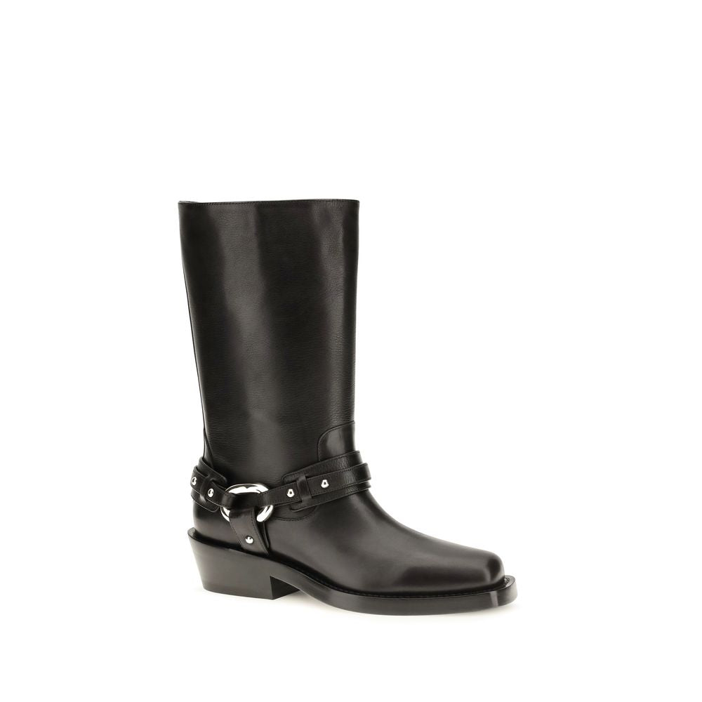 Rabanne Black Calf Leather Bos Taurus Boots Rabanne