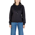 Black cotton hoodie from Calvin Klein Jeans with a relaxed fit and logo detail on the front.