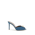 Giuseppe Zanotti Blue Calf Leather Bos Taurus Stiletto Heel Sandals Giuseppe Zanotti