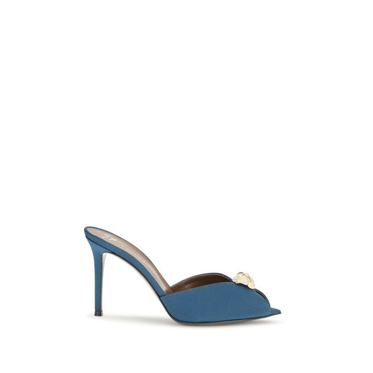 Giuseppe Zanotti Blue Calf Leather Bos Taurus Stiletto Heel Sandals Giuseppe Zanotti