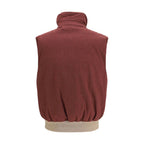 Brunello Cucinelli Bordeaux Wool Oves Aries Sleeveless Jacket