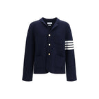Thom Browne Blue Wool Oves Aries Full-Length Jacket Thom Browne