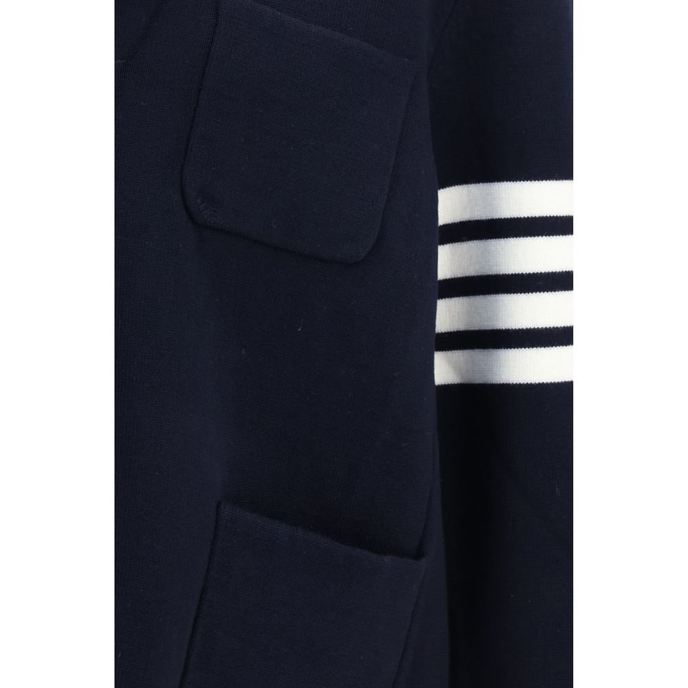 Thom Browne Blue Wool Oves Aries Full-Length Jacket Thom Browne