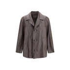 Saint Laurent Black Wool Oves Aries Leather Jacket - Eljoys Fashion 