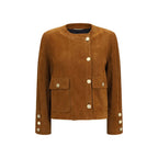 Saint Laurent Brown Lamb Ovis Aries Aries Full-Length Jacket