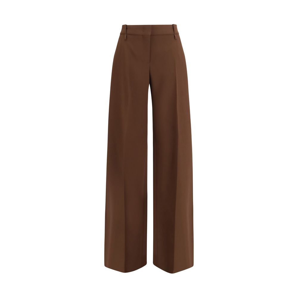 Ermanno Scervino Brown Viscose Flared Pants Ermanno Scervino