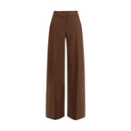 Ermanno Scervino Brown Viscose Flared Pants Ermanno Scervino