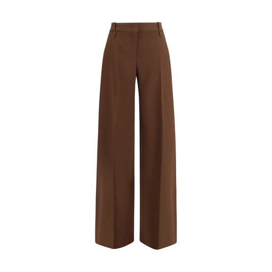 Ermanno Scervino Brown Viscose Flared Pants Ermanno Scervino