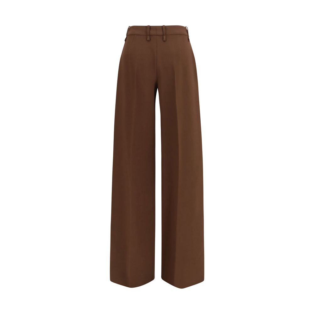 Ermanno Scervino Brown Viscose Flared Pants Ermanno Scervino