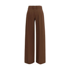 Ermanno Scervino Brown Viscose Flared Pants Ermanno Scervino