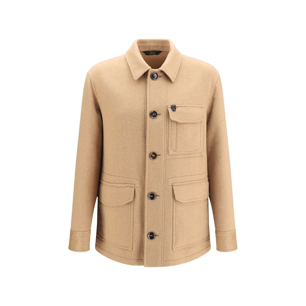 Brioni Beige Cashmere Leather Jacket - Eljoys Fashion 