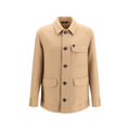 Brioni Beige Cashmere Leather Jacket - Eljoys Fashion 