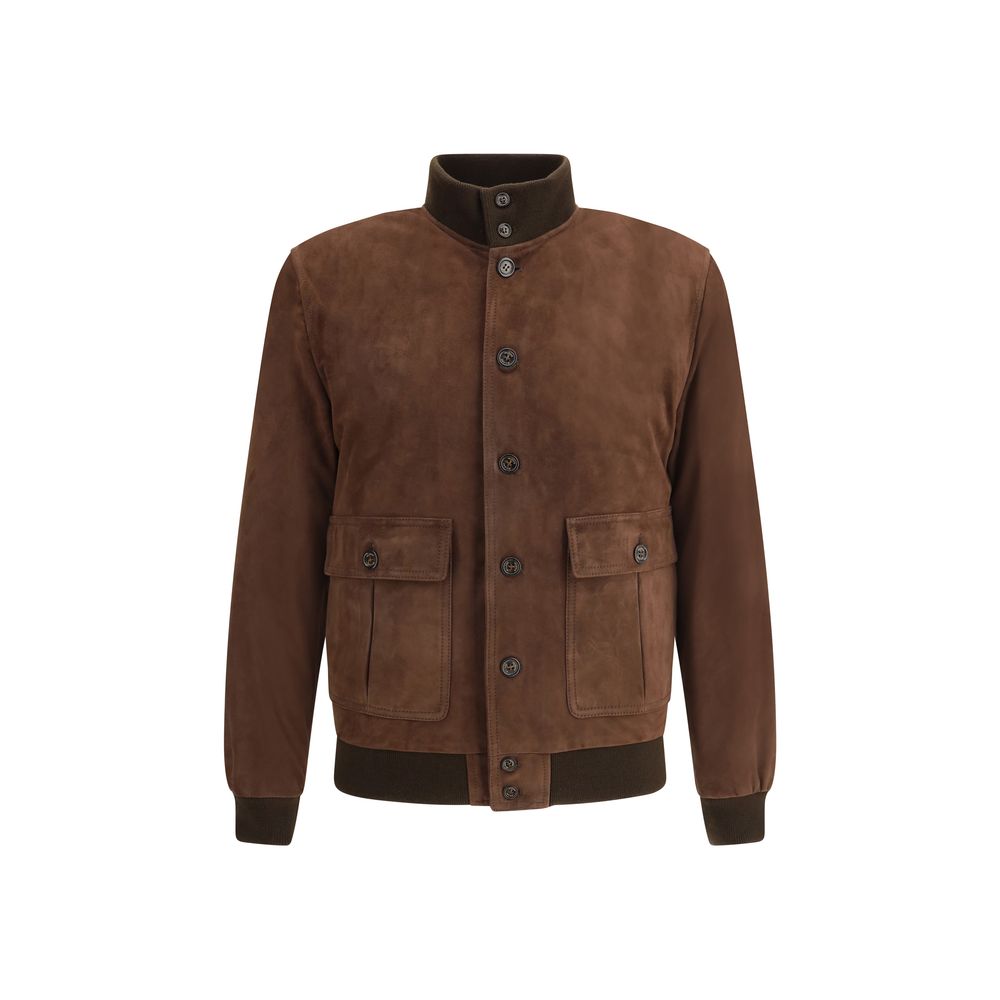 Valstar Brown Calf Leather Bos Taurus Bomber Valstar