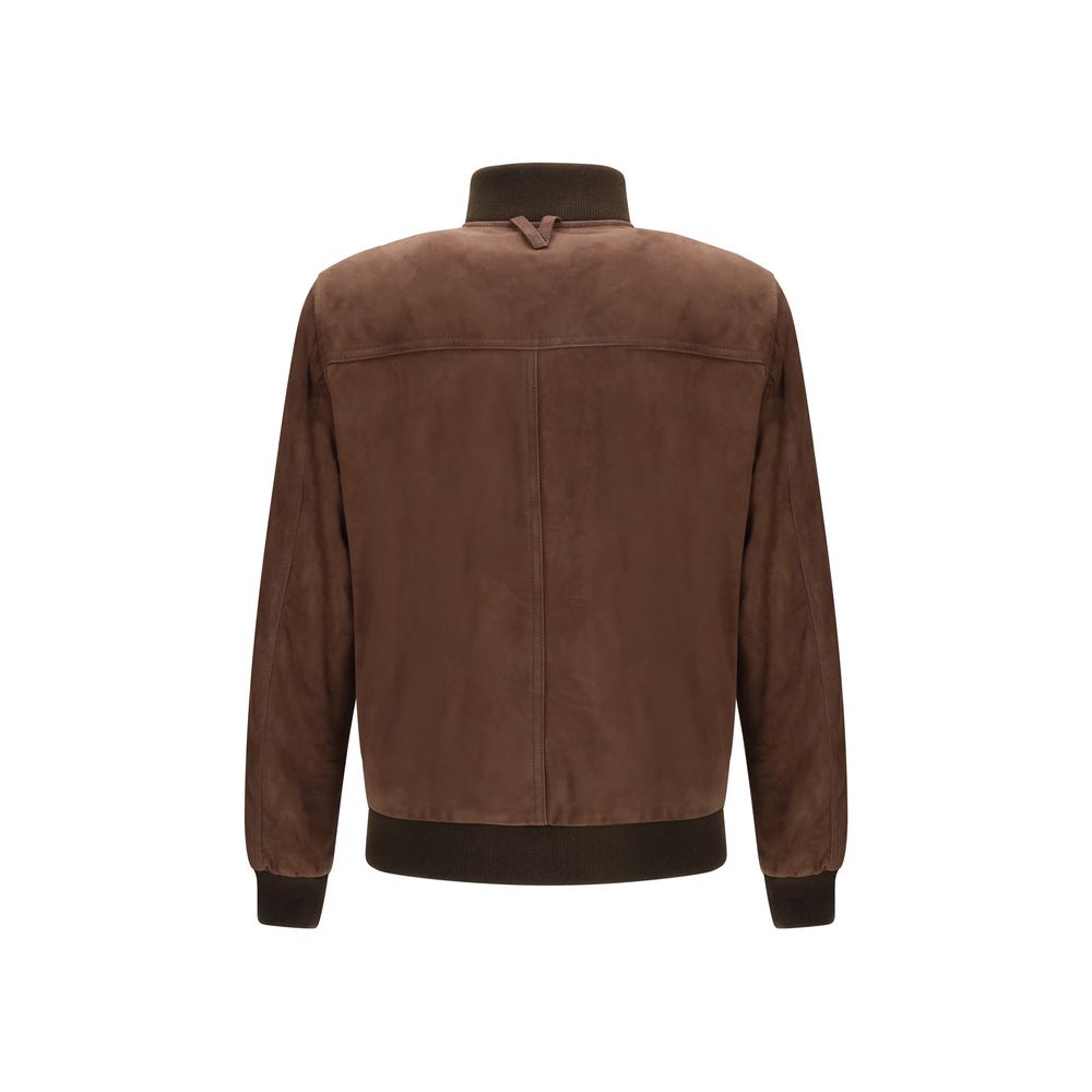 Valstar Brown Calf Leather Bos Taurus Bomber Valstar