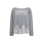 Ermanno Scervino Gray Cashmere Sweater Ermanno Scervino