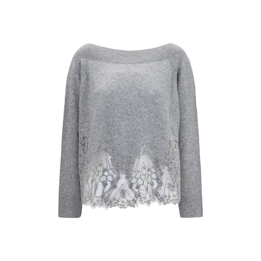 Ermanno Scervino Gray Cashmere Sweater Ermanno Scervino
