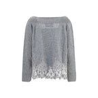 Ermanno Scervino Gray Cashmere Sweater Ermanno Scervino