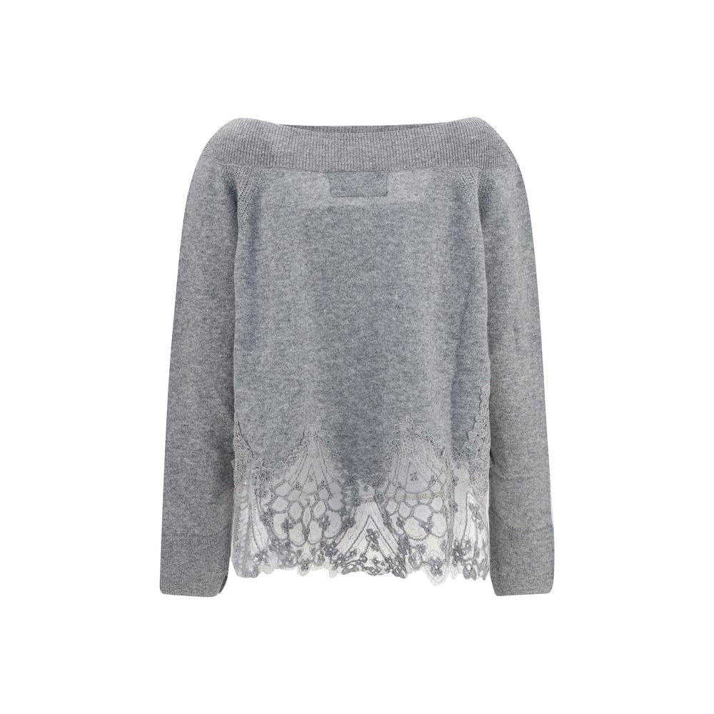 Ermanno Scervino Gray Cashmere Sweater Ermanno Scervino