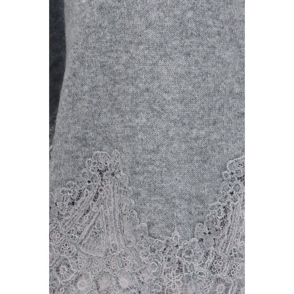 Ermanno Scervino Gray Cashmere Sweater Ermanno Scervino
