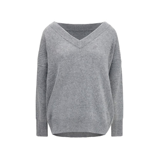Ermanno Scervino Gray Cashmere Sweatshirt Ermanno Scervino
